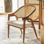 Wooden Chair Rattan Arm Chair